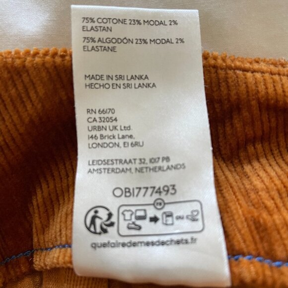 NWT 31P Bronze - Colette Cropped Wide Leg Pants Maeve Corduroy - Anthropologie - Picture 8 of 8